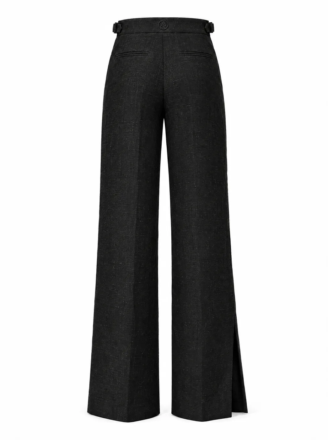 OfRegal Contour Wide-Leg Trousers in Black — back view