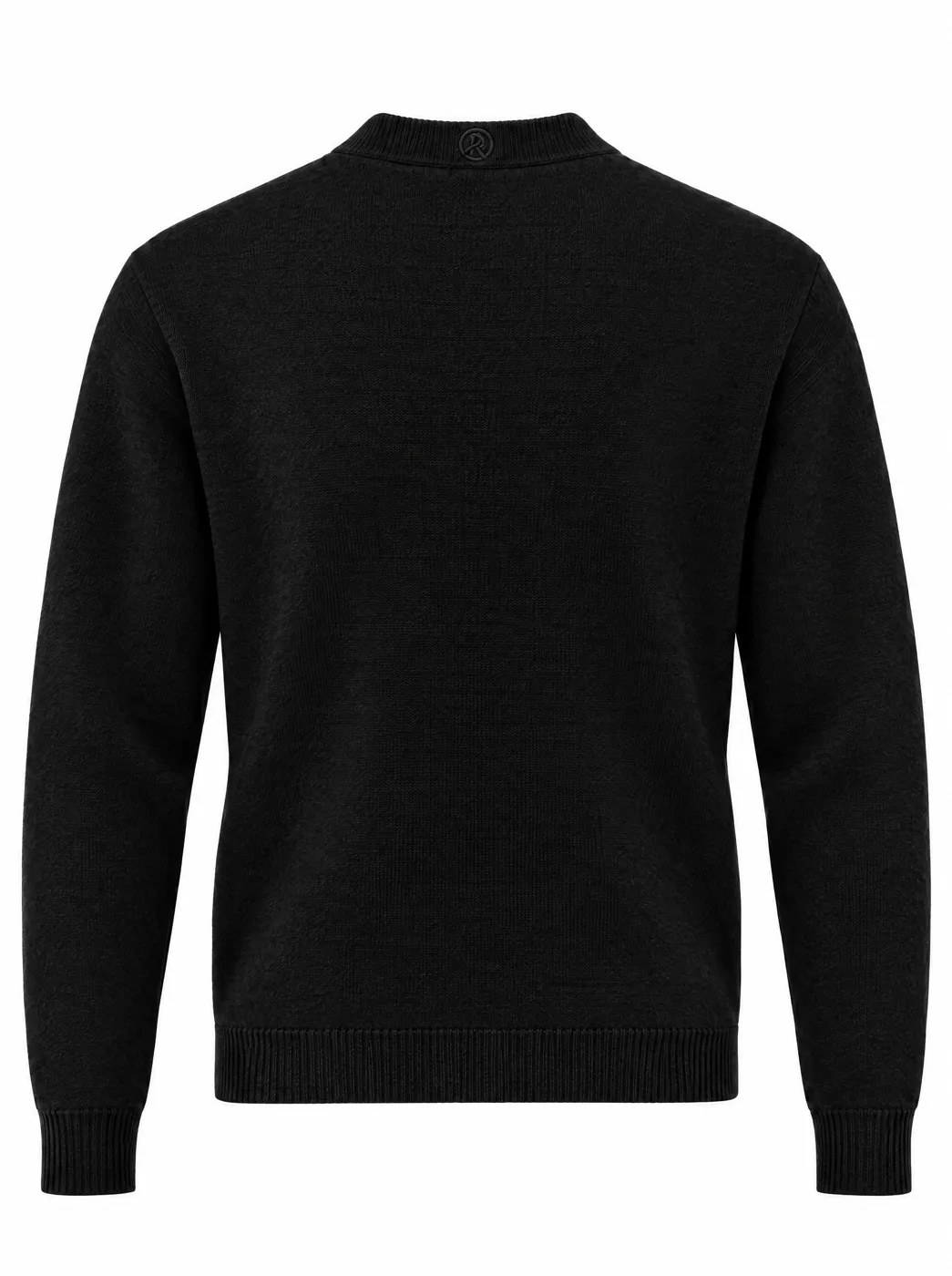 OfRegal House V-Neck Cardigan in Black — back view