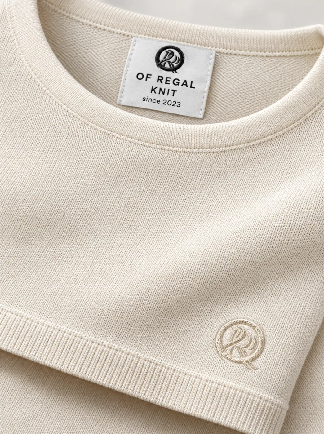 OfRegal Open-Back Cropped Top in Ivory — detail view