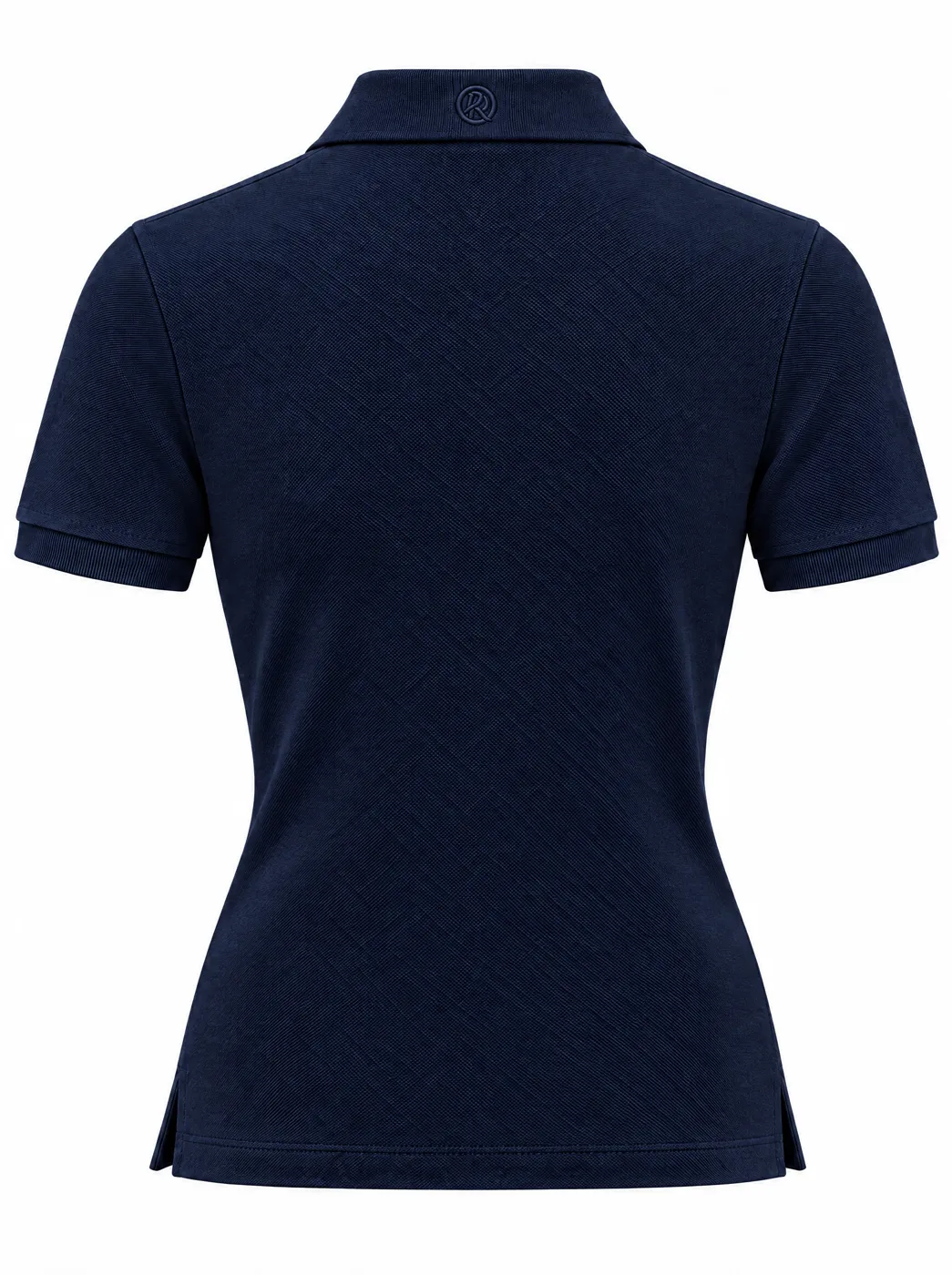 OfRegal Signature Short-Sleeve Polo in Navy — back view