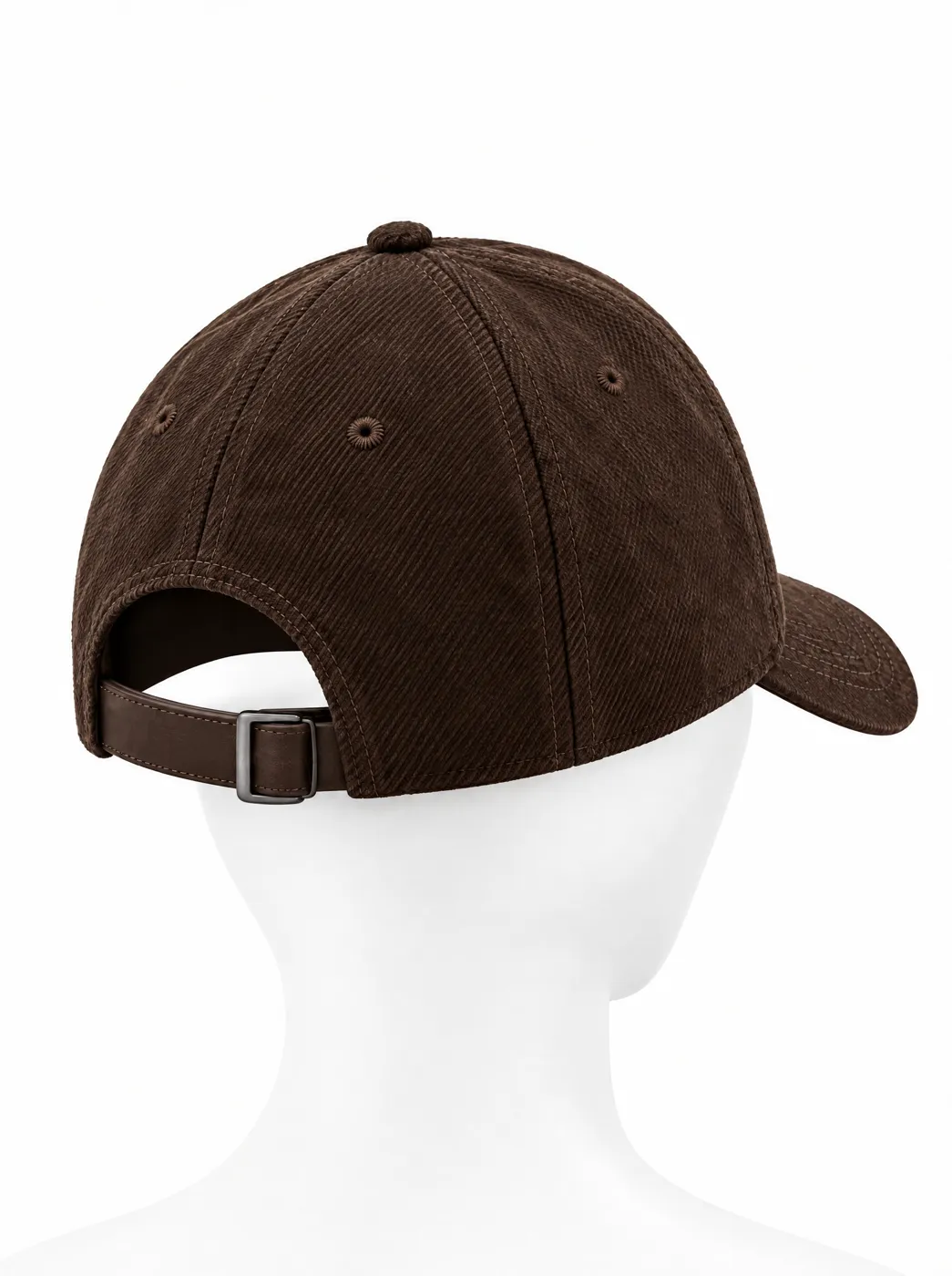 OfRegal Monogram Six-Panel Cap in Espresso — back view