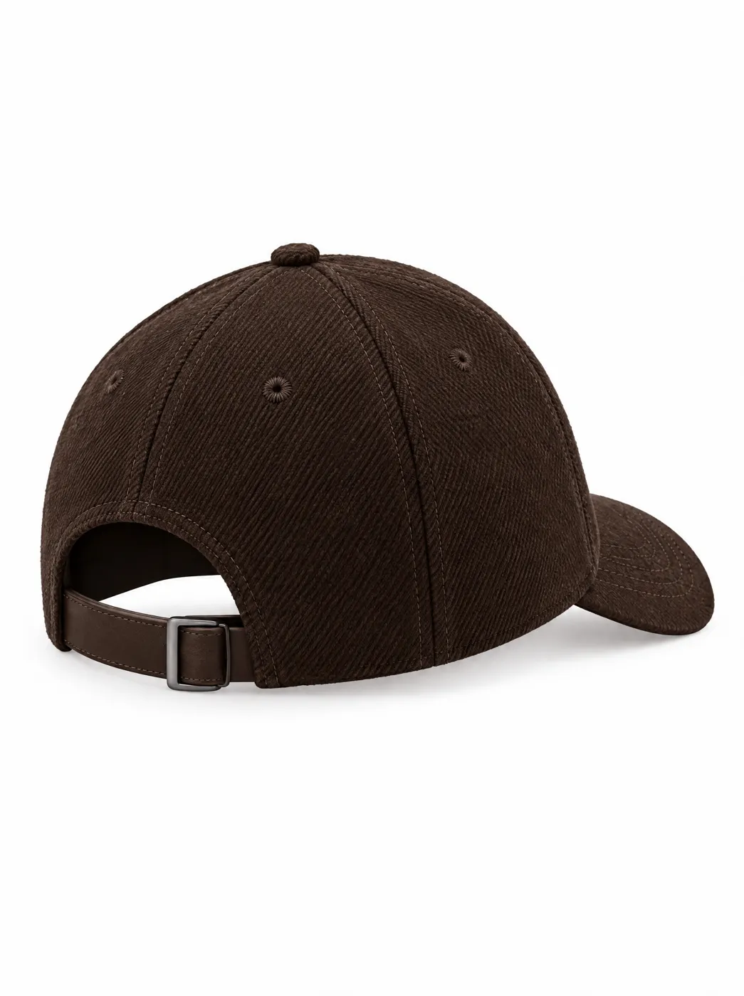OfRegal Monogram Six-Panel Cap in Espresso — back view