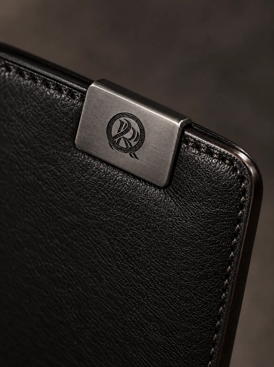 OfRegal Clasp Bifold Wallet in Black — detail view