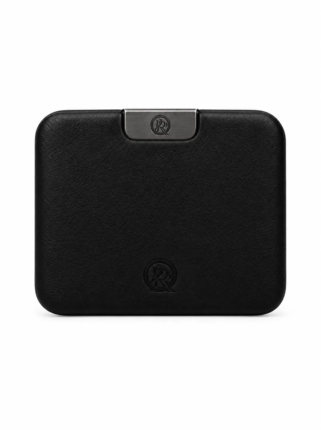 OfRegal Clasp Bifold Wallet in Black — front view