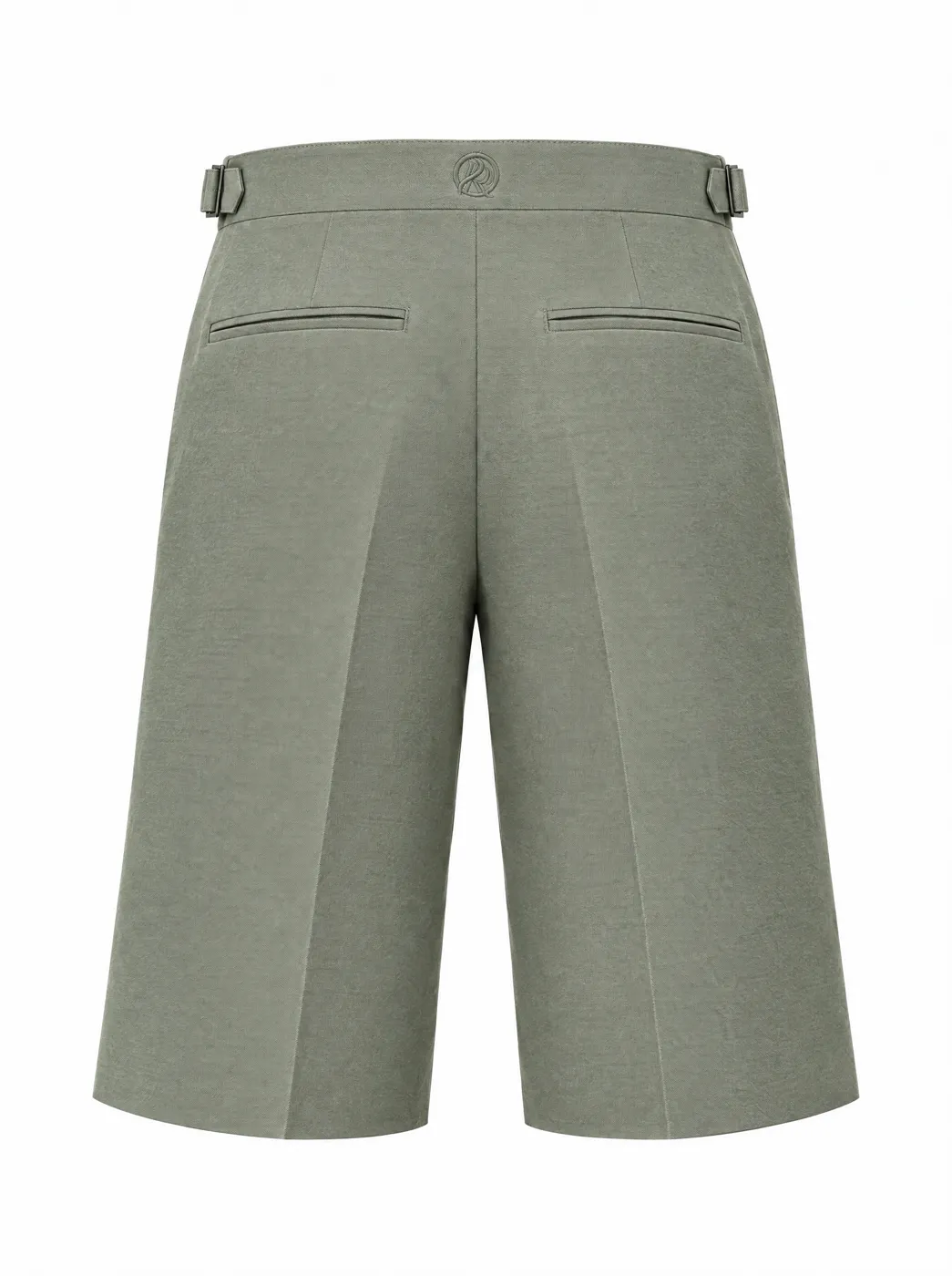 OfRegal House Pleated Shorts in Sage — back view