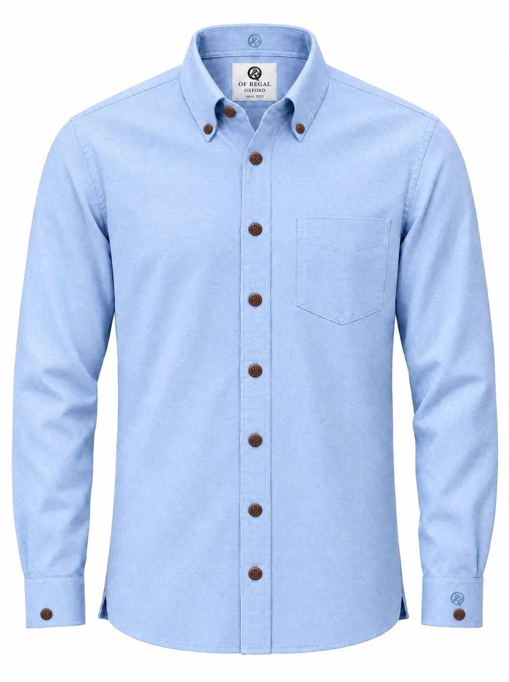 OfRegal Button-Down Collar Shirt in Sky — front view